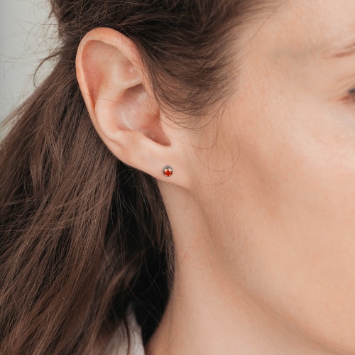 Пусеты Fiore Luna Cubic zirconia Orange, SWE0128 O S фото 4